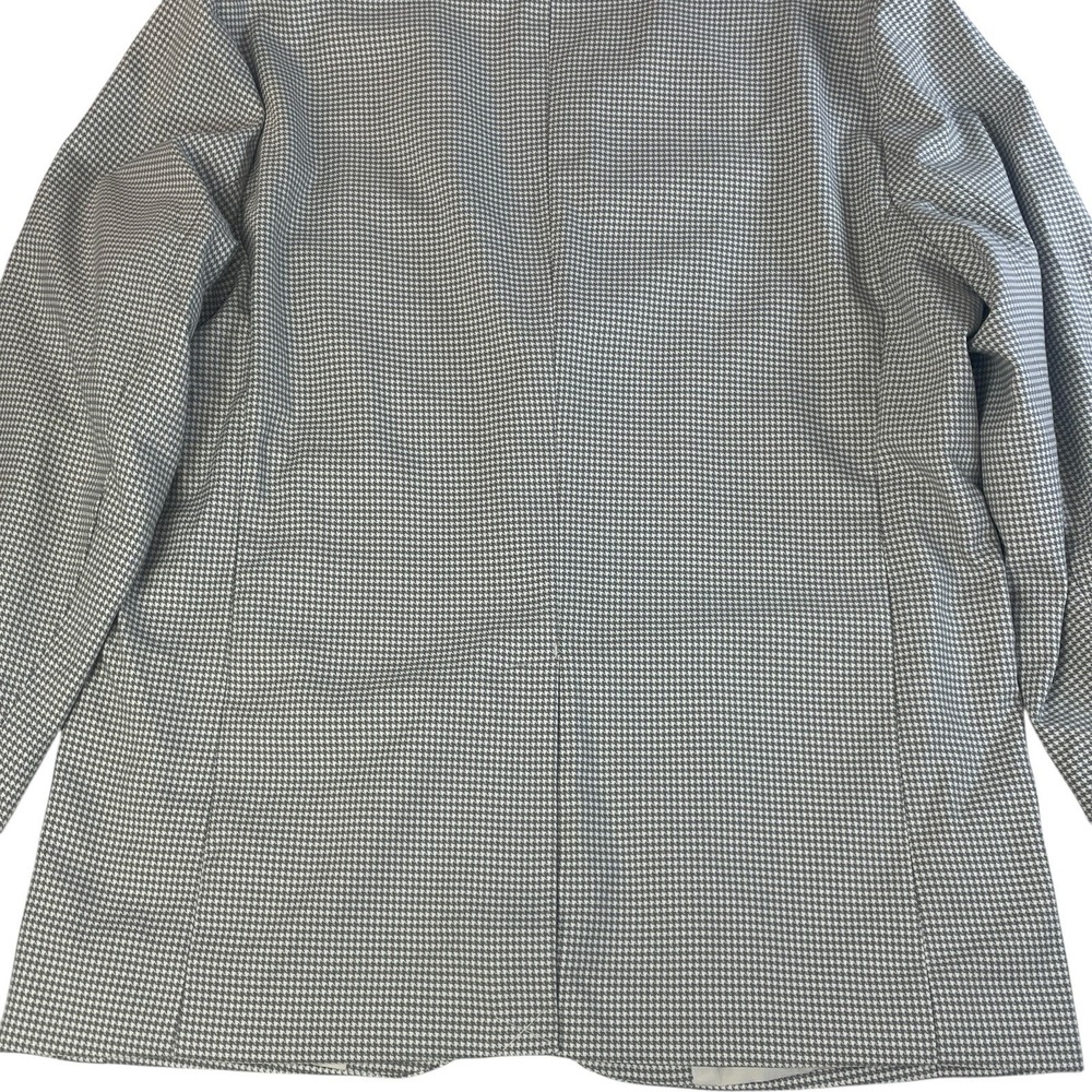 Houston White Grey Houndstooth Blazer Mens Large NWT Stretch Sport Coat - Picture 11 of 12